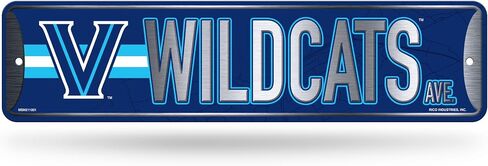 Rico Industries NCAA Villanova Wildcats Metal Street Sign 4" x 15" Home Décor - Bedroom - Office - Man Cave in Saudi Arabia