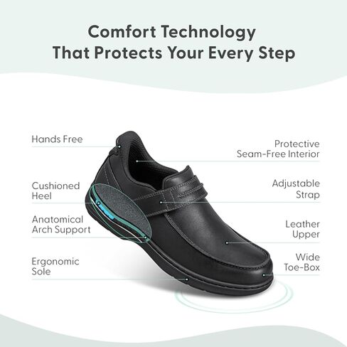 Orthofeet Men's Orthopedic Xavier Hands-Free Slip On Casual Shoes in Saudi Arabia