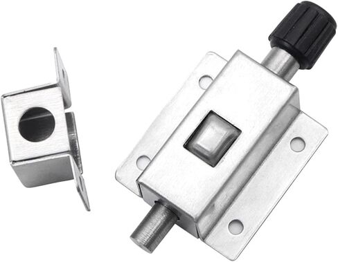 Stainless Steel Automatic Bolt Theft Door Bolt Locking Door Buckle Spring Bolt Door Locks Latch 1Pcs in Saudi Arabia
