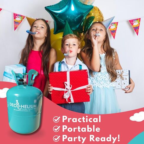 by DECOCHAMP Helium Jumbo Tank - 12.7 Cu Ft Helium Tank for Balloons at Home Balloon Inflator for Party Decorations Up to 50 Balloons Helium Balloon Pump in Saudi Arabia