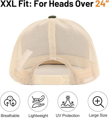 Zylioo Oversize XXL/XL Trucker Hats, Large Snapback Mesh Cap,Cool Summer Cap for Big Heads,Gaint 2 Tone Travel Cap in Saudi Arabia
