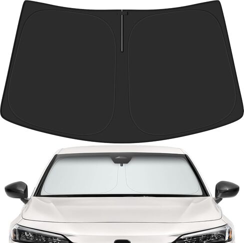 Car Windshield Sun Shade for Honda 2006-2011 Civic Accessories (OEM Design) Reflective Foldable Heat Insulation Sunshade for Ultimate Protection in Saudi Arabia
