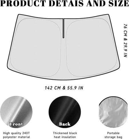Car Windshield Sun Shade for Honda 2006-2011 Civic Accessories (OEM Design) Reflective Foldable Heat Insulation Sunshade for Ultimate Protection in Saudi Arabia
