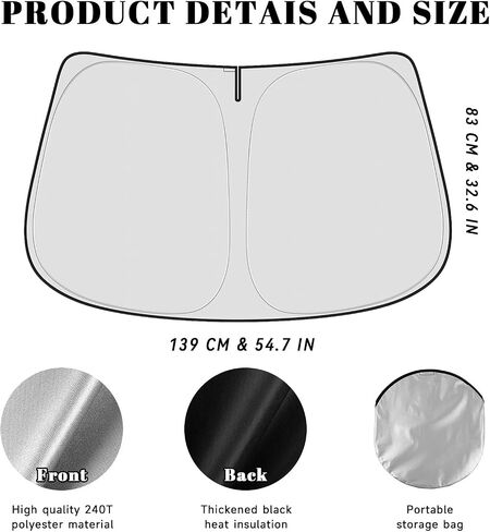 Car Windshield Sun Shade for Honda 2006-2011 Civic Accessories (OEM Design) Reflective Foldable Heat Insulation Sunshade for Ultimate Protection in Saudi Arabia