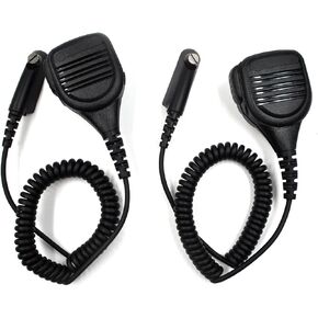 (2-Pack) PMMN4021A 3.5mm Speaker Shoulder Microphone Compatible for Motorola HT750 HT1250 HT1550 GP328 GP338 GP388 MTX850 MTX850LS MTX950 MTX9250 Two-Way Radio