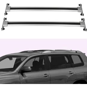 Roof Rack Cross Bars Cargo Bars Roof Rack for Toyota for Highlander 2008 2009 2010 2011 2012 2013 Silver -165LBS Load Capacity