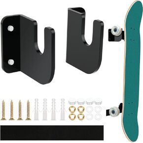 Cosmos Acrylic Skateboard Wall Mount Skateboard Wall Hanger Rack Skateboard Display Holder Stand for Skateboarding Storage, Organize Longboard, Cruiser Skateboard, Penny Skateboard