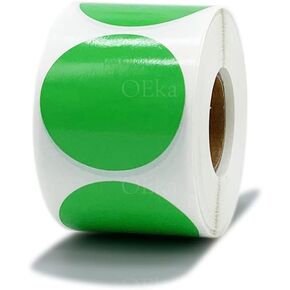 1.5 Inches Round Direct Thermal Labels Blank Shipping Labels Address Labels 500Pcs/Roll Compatible with Rollo & Zebra Desktop Printers(1 Roll, Red)