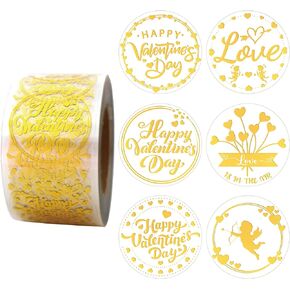 1.5 Inches/600 Easter Stickers, 6 Clear Gold Foil Designs Happy Easter Stickers, Decorative Easter Basket Stuffers for Kids, Easter Egg Stickers Bunny Stickers for Baskets Eggs Cards Crafts