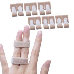 Sumifun Buddy Finger Wraps, Pack of 6 Finger Tapes for Broken, Sprained, Fractured Finger, Finger Straps for Jammed, Swollen, Dislocated Joint (Black)