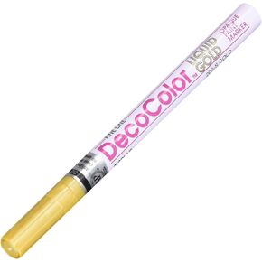 UCHIDA OF AMERICA CORP DecoColor Fine Point Paint Markers (UCH200SGLD), Gold