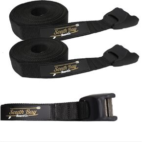 South Bay Board Co. - Premium 16’ Tie Down Straps for Surfboard, Paddle Boards, & Kayaks, & Canoes - Safely and Securely Strap Down Anything - ‘No Scratch’ XL Cam Buckle - 2 Pack in Kuwait
