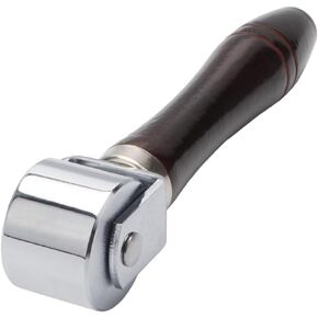 Leather Roller Platen Tool Leather Press Edge Roller Creaser Smoother Leather Glue Laminating Roller Iron Roll Wooden Handle for Craft DIY (26mm)