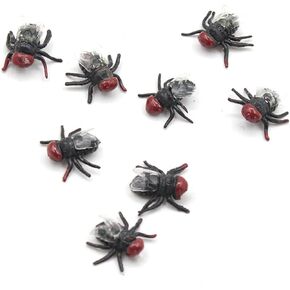 20pcs Fake Flies Plastic Fake Bugs Insects April Fools Christmas Party Gags Gifts Pranks for Adults