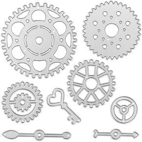 Metal Big Gear Cutting Dies, Gear with Pointer Die Cuts Embossing Stencils Template Mould for Card Scrapbooking and DIY Craft Album Paper Card Decor