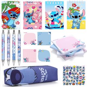 Stich School Supplies Gift Set - 65 PCS Kids School Supplies Set Including Pens Spiral Note Sticky Notes Bag Stickers for Kids Birthday Gifts in Saudi Arabia