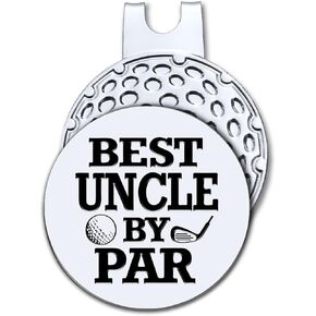 Best Uncle by Par Golf Ball Marker with Magnetic Hat Clip, Funny Golf Accessories and Golf Gifts for Men Uncle, Birthday for Golf Fan Golfer Golf Lovers(GM043)