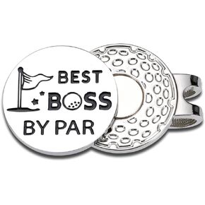 Best Boss by Par Golf Ball Marker Boss Gifts for Men Boss Lady Gift for Women Boss Day Gifts for Boss Appreciation Gift Christmas Birthday Retirement Leaving Thank You Gift for Leader Managers