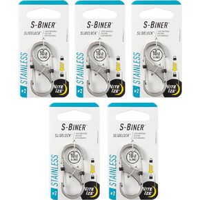 Nite Ize S-Biner SlideLock Stainless Steel - Size 2 - Stainless - 5 Count (5 Pack)