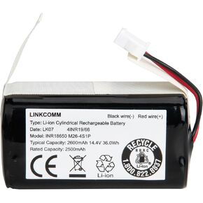 Battery Replacement for Eufy RoboVac Robot Vacuum 11S, 11S Max, 15C, 25C, 30C, 35C, G10 Hybrid, G20, G30, G32 Pro, G40, G40+, Model PA04 Lithium Ion 14.4V 2600mAh Battery