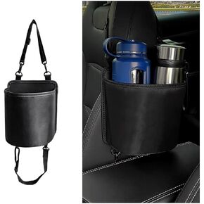 Car Seat Side Large Cup Holder, Waterproof Cup Holder Expander Adapter Bag, Multifunctional Hanging Storage Organizer for Drink Water Bottle, Essential Road Trip Car Accessories