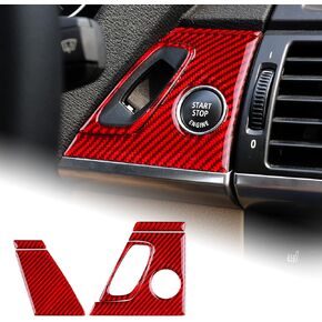 AIRSPEED for BMW E70 Door Handle Panel Cover Black Carbon Fiber Door Pull Handle Sticker Interior Decoration Accessories for BMW X5 E70 2006-2013
