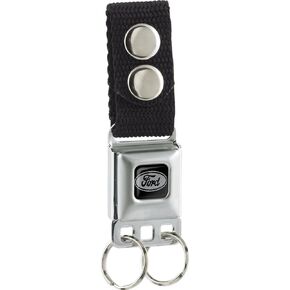 Buckle-Down Keychain-Ford Emblem-Black