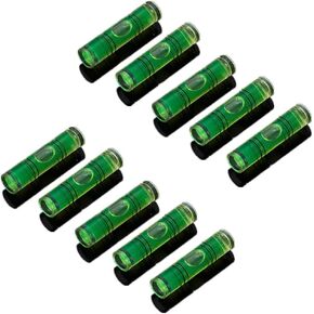 KIKEEP Mini Bubble Spirit Level Gradienter Inclinometer Spirit Level Bubble-Tube Vial Small Bubble Level Frame Mural Hanging Mini Spirit Level 10 Pack