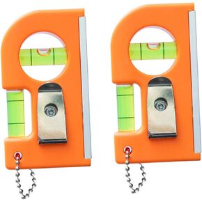 2pcs Spirit Level Magnetic Pocket Level Mini Level Tool Magnetic Picture Frame Picture Hanging Levels Mini Level Keychain Household Level Aluminum Alloy Bubble Small Pocket