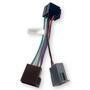 ASA Electronics 31100101 Wire Harness for Jensen Radios JHD22, JHD40BT, JHD12, JHD62, JHD1130, JHD1635BT and JCV1640BT; Total Length End to End 6.25 Inches; Visible Cable Length 4 Inches