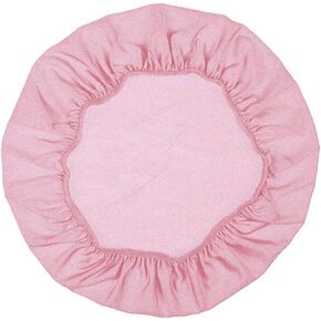 cyclamen9 Bar Stool Cover Round Chair Slipcover Protector Elastic with Non-Slip Backing and Elastic Band for Home Seat Cloth Coffee,45-50cm (Pink)