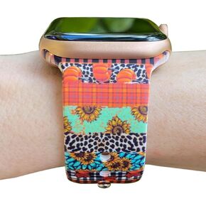 Floral Watch Band - Compatible with iwatch Bands 45mm 44mm 42mm 41mm 40mm 38mm Band Replacement for iWatch Series 9 8 7 6 5 4 3 2 1 se