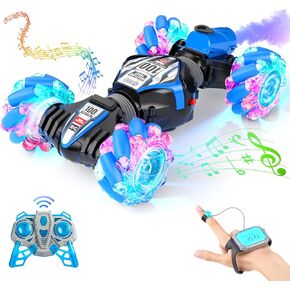 Gesture Sensing RC Stunt Car - Remote Control Car Toys with Light, Music & Spray 2.4GHz Hand Controlled Toys Gifts for 8-12 Boys Kids