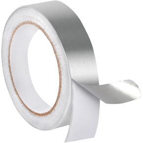 قطعتان من شريط رقائق الألومنيوم الفاخر، أشرطة أنابيب معدنية فضية مع دعامة لاصقة، شريط عازل شديد التحمل لدرجة الحرارة العالية لحوض حوض المطبخ وختم الجدار (2.5 سم) in Kuwait