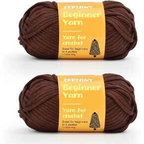 Yarn for Crocheting and Knitting for Beginners with Easy-to-See Stitches, Cotton Nylon Blended Yarn, 2x80m (87.5yds) Pefect for Knitting or Crocheting Blankets, Bags, Rugs, Toys, Pillows (Black)