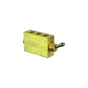 Clippard MJTV-5 4-Way Toggle Valve, Enp Steel Toggle, 1/8" NPT, 10.5 SCFM at 100 PSIG