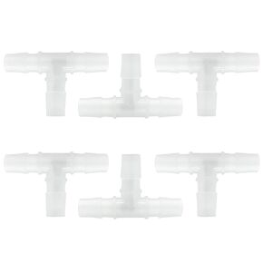 Plastic 1" Hose Barb Tee 3 Way T Shape Barbed Fitting for Ozone Water Oil (Pack of 3)