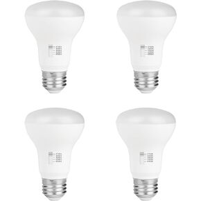R20 Dimmable LED Bulb, 7W (50W Equivalent), 500 Lumens, 2700K, 3000K, 3500K, 4000K, 5000K, 5CCT, Built-in Switch, 5 Selectable Color Temperatures, Medium Base (E26), UL Listed (4-Pack)