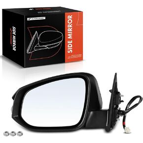 A-Premium Driver Side Power Door Mirror Compatible with Toyota Highlander 2014 2015 2016 2017 2018 - Heated Manual Folding Black Outside Rear View Mirror with Turn Signal Indicator