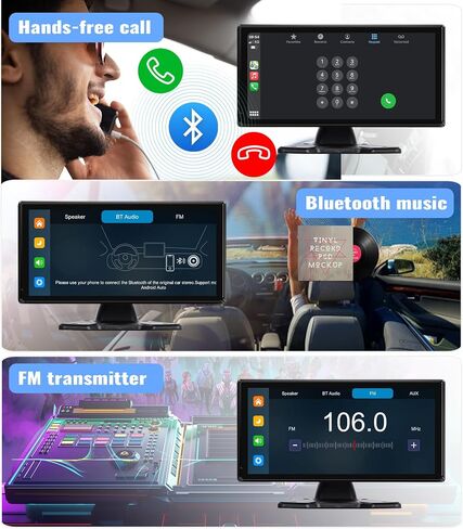نظام كاميرا احتياطية RV، شاشة تعمل باللمس مقاس 10.36 بوصة مع Apple Carplay Android Auto WiFi Bluetooth FM Radio Link Mirror Link، 4pcs كاميرات احتياطية 1080P، مسجل DVR للسيارة لـ RV/Truck/Bus/Trailer/Camper in Saudi Arabia