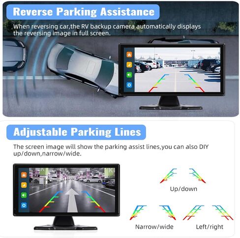 نظام كاميرا احتياطية RV، شاشة تعمل باللمس مقاس 10.36 بوصة مع Apple Carplay Android Auto WiFi Bluetooth FM Radio Link Mirror Link، 4pcs كاميرات احتياطية 1080P، مسجل DVR للسيارة لـ RV/Truck/Bus/Trailer/Camper in Saudi Arabia