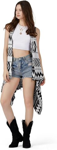 Womens Casual Sleeveless Draped Open Front Cardigan Vest Lightweight Cover Up in Saudi Arabia