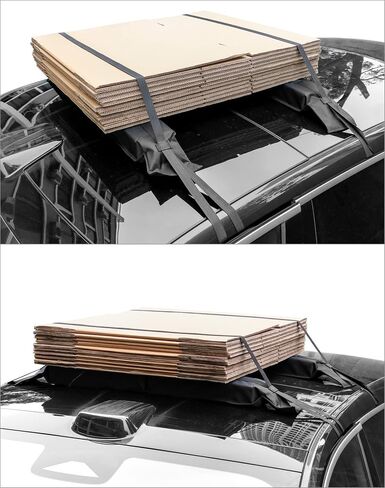 QWORK Universal Car Roof Rack Pads - Cargo Carrier Protector, Luggage Carrier System for Kayaks, Surfboards, Canoes, SUP, Snowboard- with 16 Ft Waterproof Tie-Down Straps & Storage Bag in Saudi Arabia