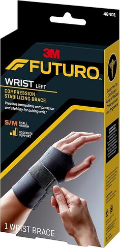 FUTURO Compression Stabilizing Wrist Brace, Left Hand, S/M in Saudi Arabia