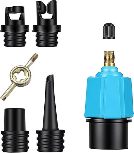 محول مضخة لوح التجديف، محول صمام SUP للمواد المطاطية مع 4 فوهات صمام هواء تقليدية، ملحق مضخة هواء لمضخة لوح التجديف، سرير قابل للنفخ لقارب التجديف in Kuwait