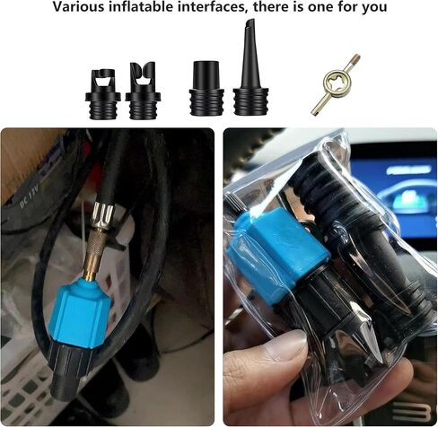 محول مضخة لوح التجديف، محول صمام SUP للمواد المطاطية مع 4 فوهات صمام هواء تقليدية، ملحق مضخة هواء لمضخة لوح التجديف، سرير قابل للنفخ لقارب التجديف in Kuwait