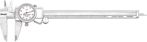 Starrett Dial Caliper with Adjustable Bezel and Fitted Case - White Face, 0-6" Range, -0.001" Accuracy, 001" Graduations - 3202-6 in Saudi Arabia