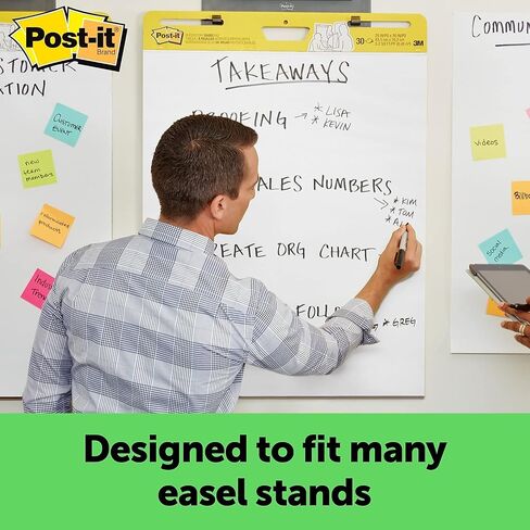 Post-it Easel Pad made with Recycled Paper, 25 in x 30 in, White, 30 Sheets/Pad, 2 Pads/Pack, Great for Virtual Teachers and Students (559RP) in Saudi Arabia