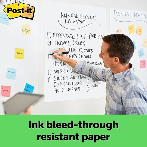 Post-it Easel Pad made with Recycled Paper, 25 in x 30 in, White, 30 Sheets/Pad, 2 Pads/Pack, Great for Virtual Teachers and Students (559RP) in Saudi Arabia