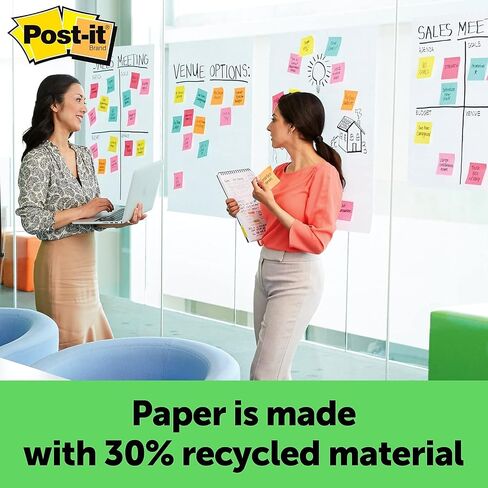 Post-it Easel Pad made with Recycled Paper, 25 in x 30 in, White, 30 Sheets/Pad, 2 Pads/Pack, Great for Virtual Teachers and Students (559RP) in Saudi Arabia